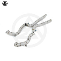 CSZ Downpipes en acier inoxydable à flux libre pour Mercedes Benz AMG GT GTC GTR GTS 4.0T Sport, système d'échappement droit