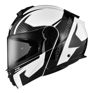 Casco de Motocicleta Modular Abatible ASTONE HELMETS RT6F, Precio Competitivo, Blanco Brillante/Negro, Tallas XS-XXL - Product Image 1
