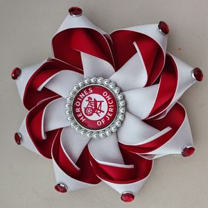 Broche con logotipo personalizado de heroínas de Jericho de 4,5 pulgadas, broche de <span class=keywords><strong>flor</strong></span> hecho a mano - Product Image 5