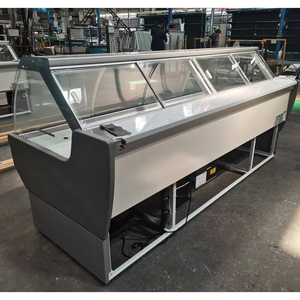 Vitrina de mostrador de carnicería, congelador de exhibición de carne a <span class=keywords><strong>la</strong></span> venta, vitrina de exhibición de refrigerador de carne, congelador de pescado - Product Image 2