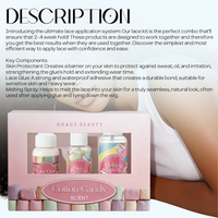 Kit de colle pour perruques résistant à l'eau, sans odeur, à forte adhérence, avec spray protecteur de barrière cutanée et dissolvant de colle pour dentelle