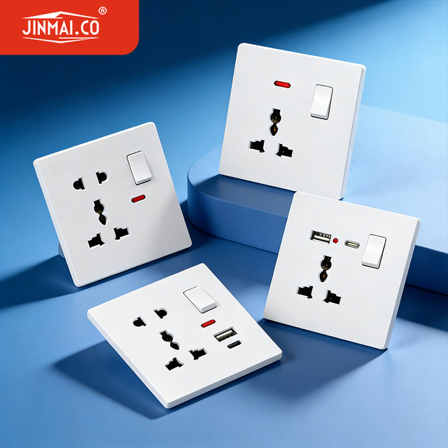 British UK Iraq Standard 13/16A Universal Pin Switched Wall Socket Factory Supplied Light Switch Manufacturer Bangladesh Vietnam