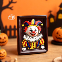 Miniatures de clown de cirque en résine, breloques de chat de dessin animé pour cadre photo, accessoires de décoration DIY pour colle crème et Halloween