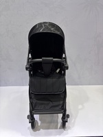 Poussette bébé réversible en gros, cadre en alliage d'aluminium doré, design pliable, tissu en lin 300D, charge 20KG