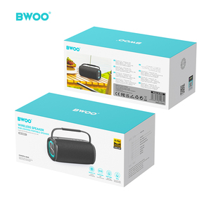 Bwoo Blue-tooth không dây loa bass kép loa siêu trầm âm thanh vòm di động ngoài trời không thấm nước cắm trại bên loa - Product Image 6