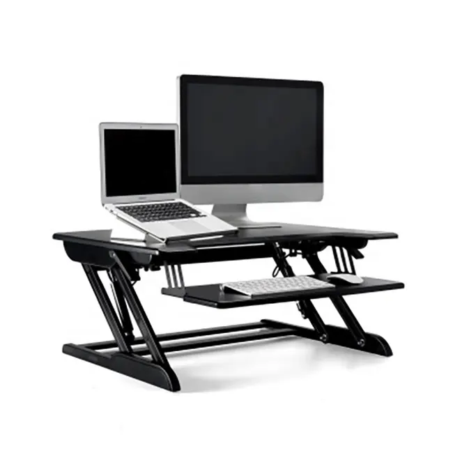 Aluminium Hoogte Verstelbare Opvouwbare Laptop Monitor Riser Zitten Aan Computer Staande Bureau Converter Tafel