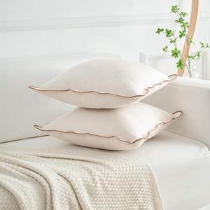 Farmhouse sarung bantal lempar dekoratif musim semi Modern sarung bantal luar ruangan dipertajam Linen - Product Image 3
