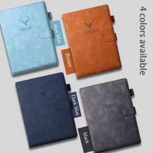 Note Book A5 Diary Soft Customizable Leather <b>Journal</b> Hardcover <b>Planner</b> Lined PU Cover Thread Sewing Bound Custom Logo - Product Image 2