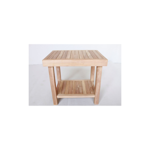 Tabouret Aqua en teck de qualité supérieure, parfaitement poncé pour un toucher lisse, avec un aspect moderne, idéal pour la salle de bain. - Product Image 1