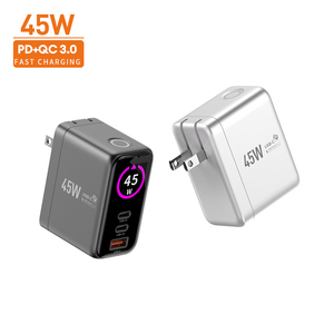 Cargadores rápidos PD con enchufe estadounidense, triple puerto, carga rápida de 45W, GaN, carga rápida PD 3.0, QC 3.0, certificado CE, para iPhones y <span class=keywords><strong>Honor</strong></span>. - Product Image 5