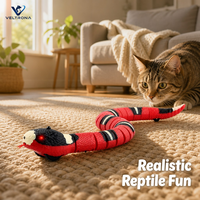 Serpent jouet électrique réaliste, serpent robot rampant avec des yeux lumineux, rechargeable par USB pour les enfants, jeu interactif