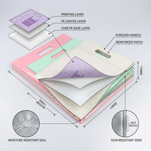 Sacchetti per Abbigliamento Personalizzati con Stampa Rotocalco in PE Riciclabile, Manico Fustellato, Sigillatura a Caldo, Design Sottovuoto per Vendita al Dettaglio - Product Image 4