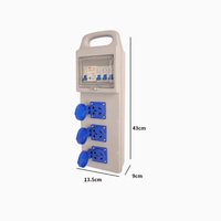 Boîte de distribution de prises extérieures étanches industrielles avec disjoncteur différentiel 1 prise IP54