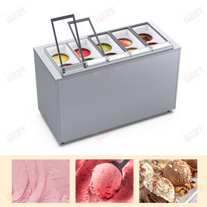 Machine à crème glacée à congélation continue 4/6/8/10/<span class=keywords><strong>12</strong></span> <span class=keywords><strong>pots</strong></span> Machine à yaourt avec baril rond Pozzetti 3.5L 7L - Product Image 2