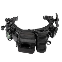 Ceinture tactique légère et réglable pour le camping et l'usage quotidien, avec pochette rembourrée pour gadgets de chasse et sac banane.
