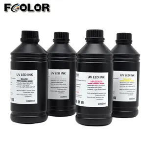 FCOLOR Bright Color Imported Xp600 Soft UV Curable Ink for Epson Xp600 UV Printer