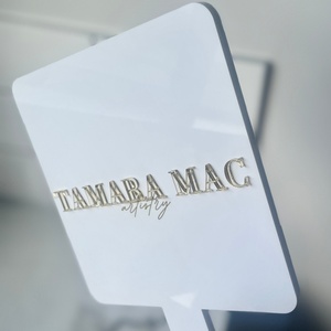 Miroir à main en acrylique avec logo personnalisé, cadeau d'affaires, miroir à main en acrylique à une face, accessoire <span class=keywords><strong>photo</strong></span> pour médias sociaux, miroir esthétique compact - Product Image 4