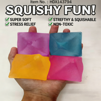 Balle anti-stress Cube transparente et résistante à la déchirure, pour la santé mentale et la relaxation rapide, livraison mondiale, gadget sensoriel premium