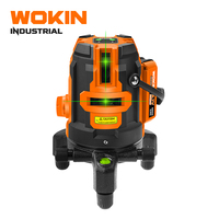 WOKIN 507605 Niveau laser de construction 5 lignes à nivellement automatique à faisceau vert de 520nm