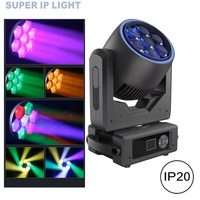Projecteur Lyre Mobile 7x40W RGBW 4-en-1 Effet Abeille Zoom Wash avec DMX512 pour Soirées DJ