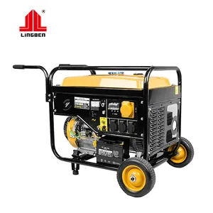 LINGBEN generator bensin portabel, untuk rumah, 5kva, manufaktur Tiongkok, kekuatan listrik profesional, 220V 110V 3kw 4kW 5kW 6KW