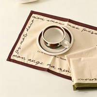 WML044 Serviettes en coton et lin imprimées en gros, style nordique classique, respirantes, décoratives, torchons de cuisine, absorbantes, nappes de table