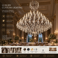 Lustre en cristal de style bougie grand luxe, luminaire de plafond personnalisé pour hôtel, salle de banquet, villa, projet d'éclairage