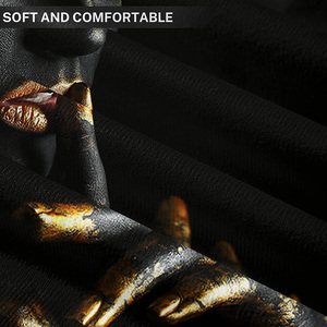 <span class=keywords><strong>Noir</strong></span> <span class=keywords><strong>or</strong></span> moderne lèvre doigts visage femmes africaines carré 18x18 pouces taie d'oreiller couverture - Product Image 5