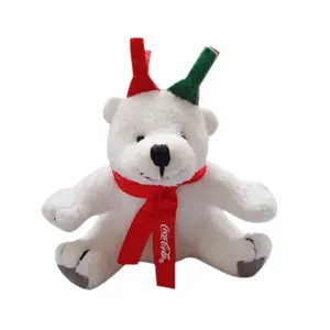 Logo personalizzato all'ingrosso a basso prezzo morbido peluche orsacchiotto di natale decorazione Festival peluche orso di peluche