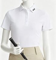 Nouveau modèle de t-shirt de golf pour femme à manches courtes, séchage rapide, extensible, coupe ajustée, pour le sport - Haut de sport de golf