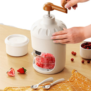 Máquina de Hielo Doméstica al por Mayor, Lavable, con Cuchilla de Acero Inoxidable, Trituradora Manual de Plástico ABS y Acero Inoxidable Blanca para el Hogar - Product Image 5