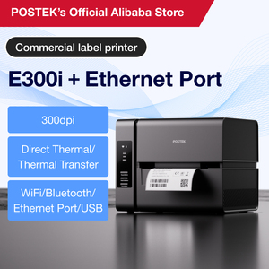 POSTEK 标签打印机 Ei 系列 300dpi 无线桌面热转印标签打印机，带 <span class=keywords><strong>WiFi</strong></span>/蓝牙/以太网/USB 功能 - Product Image 1