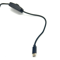 Câble d'alimentation USB 2.0 A mâle à type C avec interrupteur marche/arrêt pour lumière LED