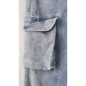 Jeans pour femmes à jambes larges, coupe droite, <span class=keywords><strong>taille</strong></span> <span class=keywords><strong>basse</strong></span>, style rétro, style streetwear, multi-poches, lavés, avec décorations en nœuds - Product Image 6