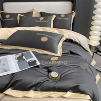 Housse de couette en soie à texture avancée, ensembles de draps, literie pour la maison, chambre à coucher douce, vente en gros