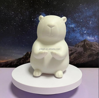 Ours en résine de haute qualité à peindre soi-même, ours en vinyle blanc fait main, sculpture à peindre par transfert de peinture fluide, pour Noël, Halloween, enfants et adultes