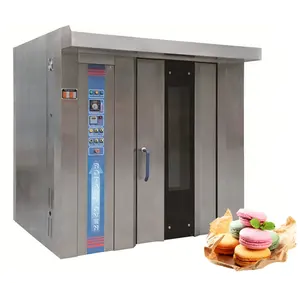 Bánh Mì Thương Mại Hoàn Chỉnh Baking Line Thiết Bị Bánh 32 Khay Quay Lò Nướng Bánh Pizza Snack Bánh Mì Nướng Baguette Máy