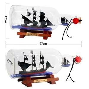 Envío personalizado en botella barco negro perla Uss Constitución Uscg Barque Eagle Clipper náutico recuerdo Drift botella con modelo de barco - Product Image 3