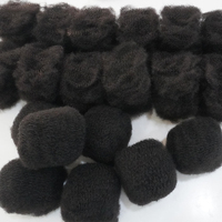 KAMA Cheveux Extensions de cheveux humains vierges bruts 100% non traités Afro Kinky Curly en vrac 8 pouces étirées pour dreadlocks