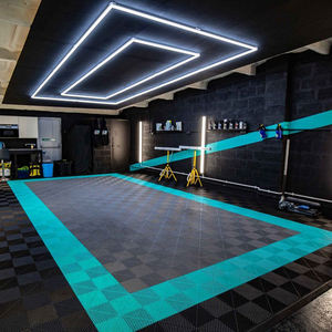 Piastrelle per <span class=keywords><strong>Pavimento</strong></span> Garage in PVC Resistenti ad Incastro Viola con Design <span class=keywords><strong>3D</strong></span> Pavimentazione in Vinile per Applicazioni in Villa - Product Image 3