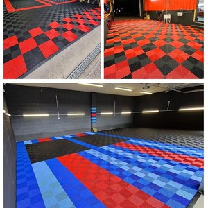 Tapis de sol en grille emboîtable en <span class=keywords><strong>vinyle</strong></span> pour lavage de voitures, detailing automobile et salons, avec drainage sans tranchée et anti-fuite - Product Image 2