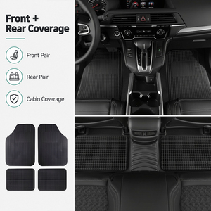 Alfombrillas Universales para Auto, 4 Piezas, de Goma Resistente, Impermeables, para Todo Clima, Envío Directo desde la UE, Stock en Polonia - Product Image 2