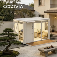 Cocovia - Estudio Modular Prefabricado para Jardín, Cabaña Móvil para Glamping, Cobertizo Móvil