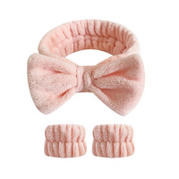 Ensemble de trois bandeaux unis avec nœud, unisexe, résistant à la décoloration, bracelet assorti, style simple et tendance, cadeau en tissu 14CM