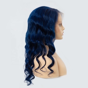 En gros 6 pouces séparation cheveux humains avant de lacet perruques à <span class=keywords><strong>new</strong></span> <span class=keywords><strong>york</strong></span> en couleur bleue - Product Image 2