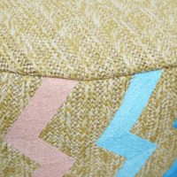 Oreiller et coussin de pouf extérieur doux direct d'usine tissé à la main coussin de siège lombaire tricoté à rayures de couleur naturelle