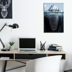 קיר מעורר השראה הצלחה אמנות פוסטר מוטיבציה ציטוטים תפאורה קיר עבור משרד חדר שינה בד ציור קיר - Product Image 5