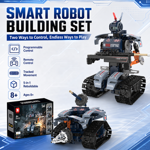 Kit de construction de robots contrôlés par application, thème <span class=keywords><strong>Police</strong></span> Mondiale, pour importateurs de jouets en gros, pratique de la programmation et canaux de vente en ligne pour enfants - Product Image 3