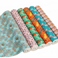 Tissu en similicuir floral, cuir synthétique artificiel personnalisable, utilisé pour la décoration de textiles d'ameublement ou de canapés