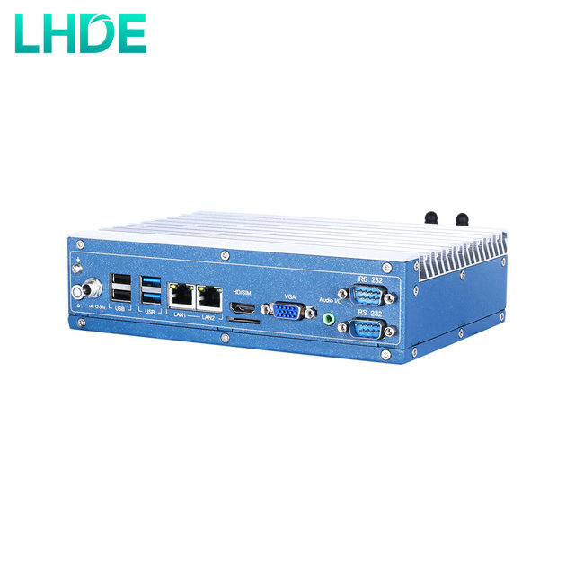 LH10-WIPC Fanless Embedded Box Computer I5 7th Gen 8g RAM 128g SSD Edge Computing Industrial Mini PC for Industrial Automation